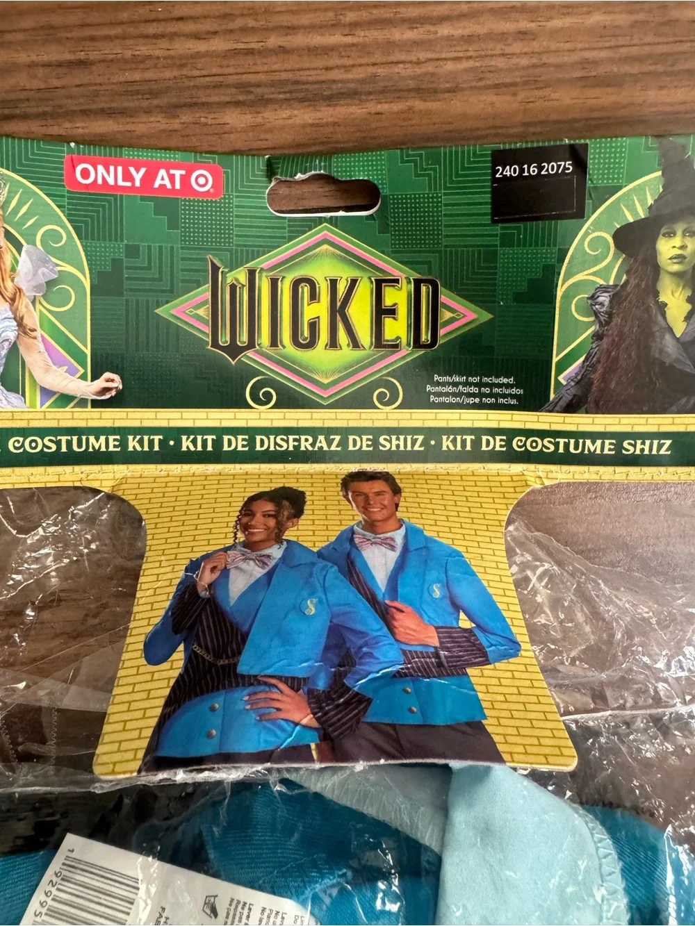 WICKED Shiz Costume Kit Girls,Mens Blue School Uniform Jacket size 14+